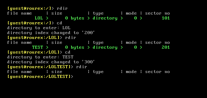 rourex file system nested directories concept